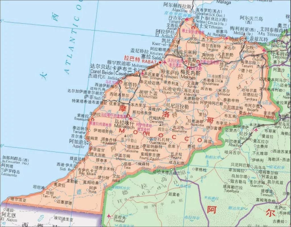 摩洛哥地圖